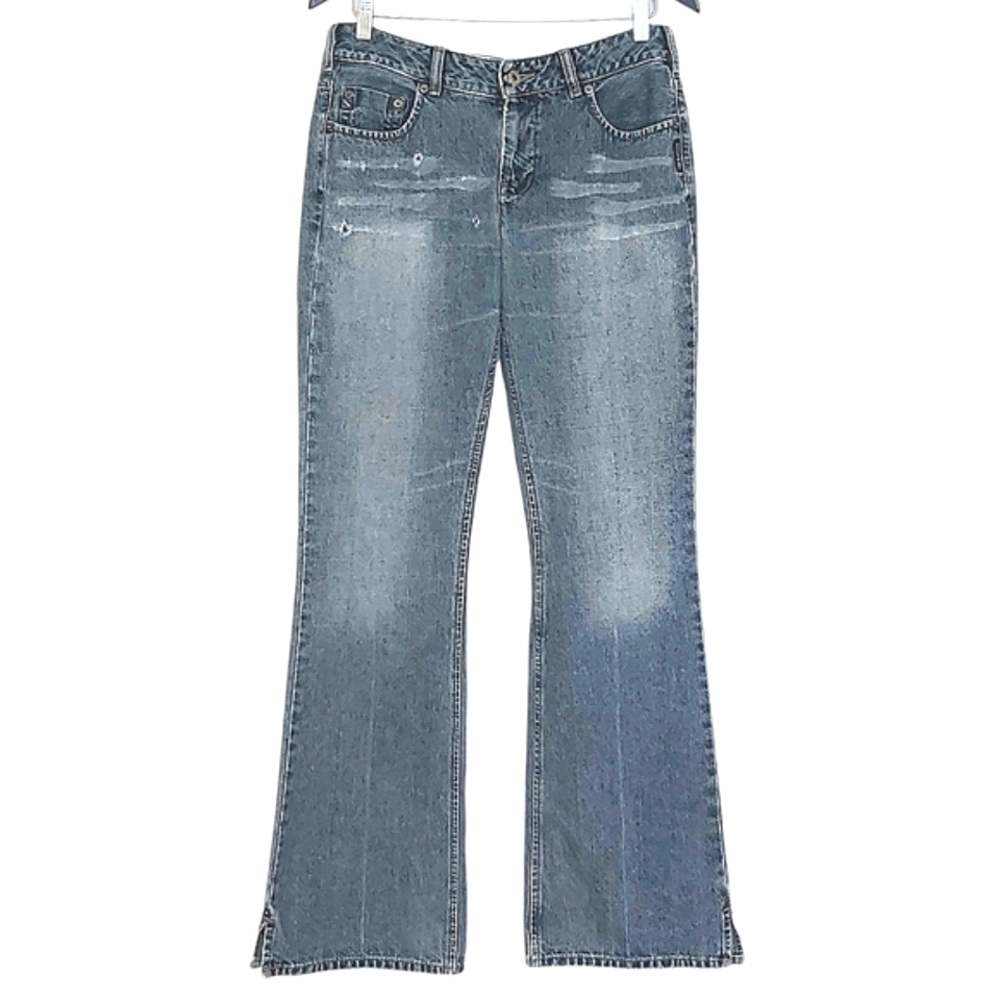 VTG Silver jeans womens long blue boot cut distressed vintage 90s